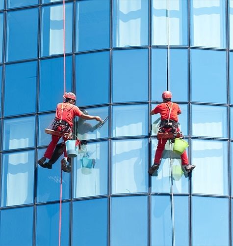 Мытье фасадов промальпинистами в Кашире